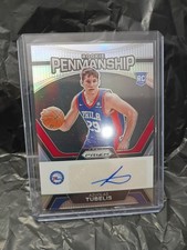 2023-24 Prizm Azuolas Tubelis Rookie Penmanship Silver Prizm Auto NBA 76ers RC