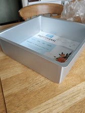 PME Bake 12" Square Aluminium Cake Tin - 4" Deep - Professional Bakeware NEW