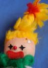 Flocked Foam & Yarn Covered Christmas Ornaments Snowman & Clown — photo 10