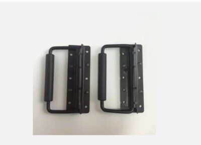 2 Pcs Black Surface Mount Case Spring-Loaded Handle For ATA Case 125mm x 81mm
