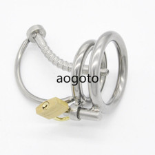 Stainless Steel Male Chastity Cage Device Metal Men's Locking Belt Restraint