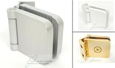 Glass Shower Door Hinge Jamb Aluminum Wall Mount 1.5" for 1/4" 6mm Glass