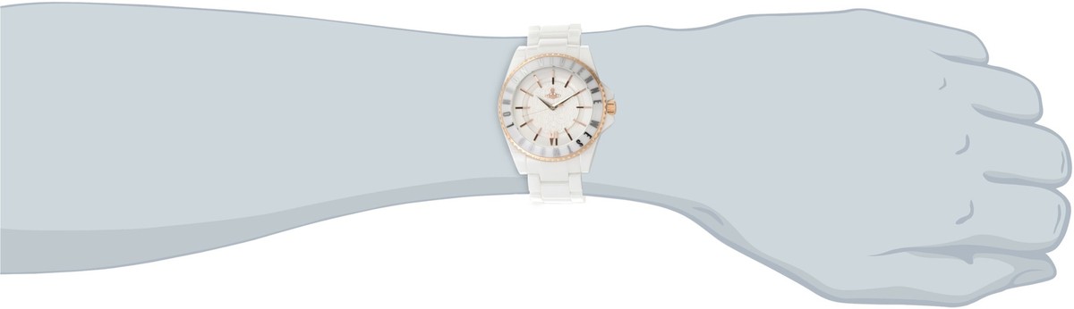 Vivienne Westwood Unisex VV048RSWH Ceramic Swiss Quartz Watch from