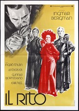 CINEMA-manifesto IL RITO RITEN thulin, ek, bjornstrand, hell, INGMAR BERGMAN