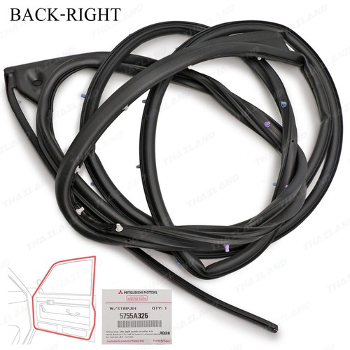Rear Right Door Rubber Seal Weatherstrip For Mitsubishi Pajero Sport 2016 2021 - Picture 3 of 8