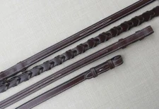 KL Select Black Oak Fancy Stitched Laced Reins