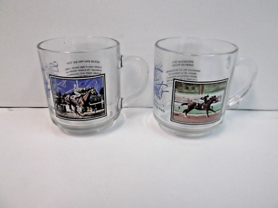 Great Moments at Santa Anita Race Coffee Cups set of 2 Azucar Wins  Spectacular | eBay