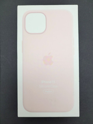 Genuine Apple Silicone Case with MagSafe for iPhone 13, Chalk Pink