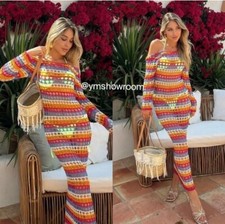 MANGO Openwork Dress Size L