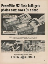 1955 General Electric Camera Flash Bulbs Vintage Print Ad Photos Photography US