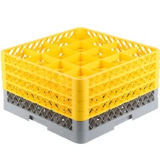 2 PACK Commercial Dishwasher Machine 16 Cup Glass Tray Rack 4 Extender Automatic