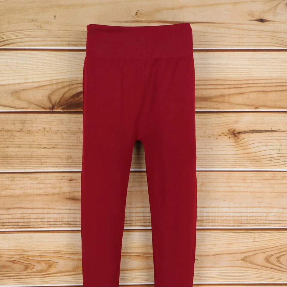 Nuevo Mixto Leggings Mujer Talla Única Rojo Poliéster Elastizado tiro alto Cómodo Suave Foto 4 de 4