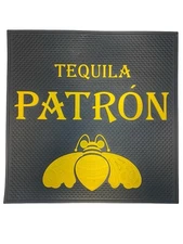 PATRÓN TEQUILA RUBBER BAR MAT 14” X 14” X 3/16” Square Spill Patron Black Bee 🐝