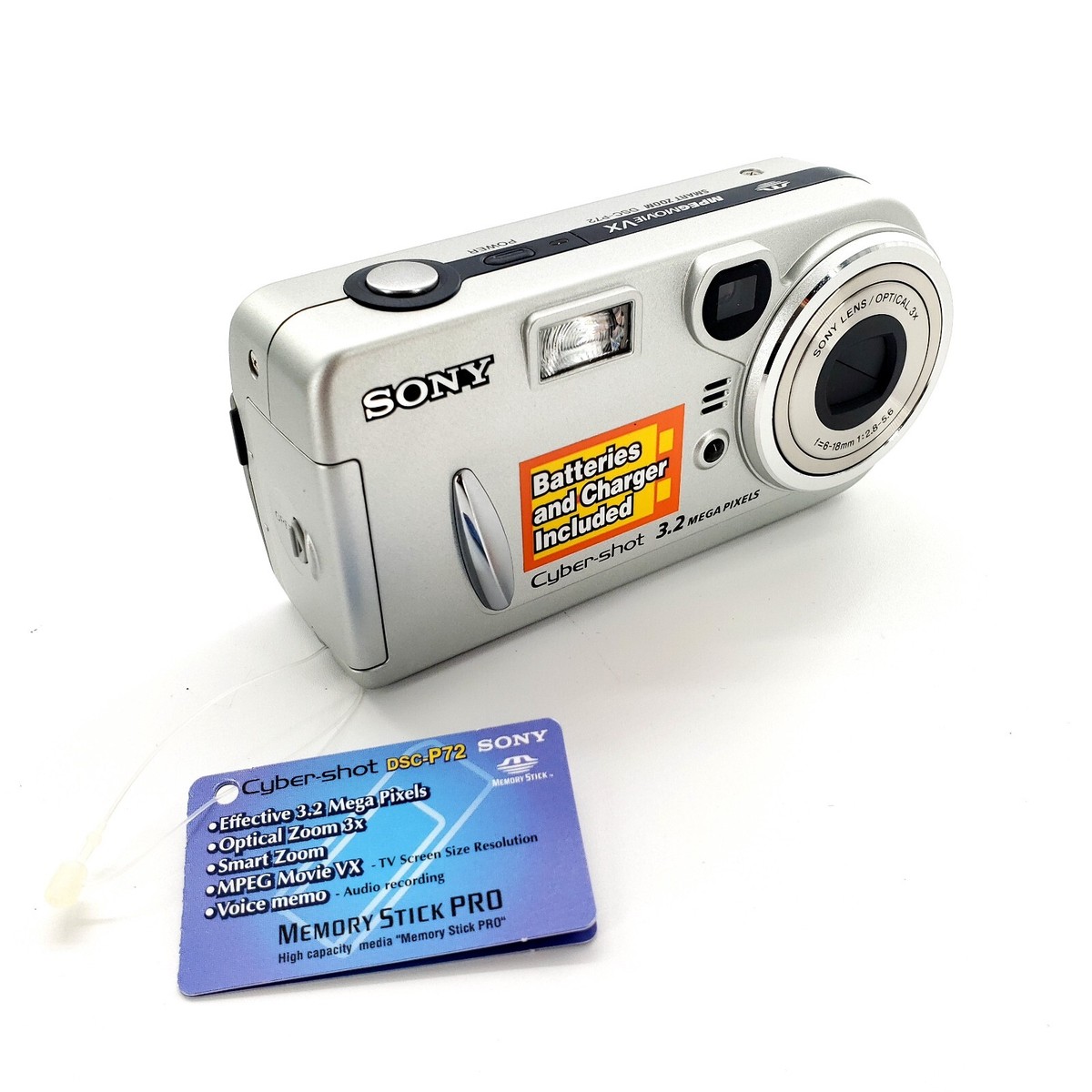 Sony Cyber-shot DSC-P72 3.2MP Digital Camera - Silver for Sony Cyber-shot DSC-P72 3.2MP Digital Camera - Silver for