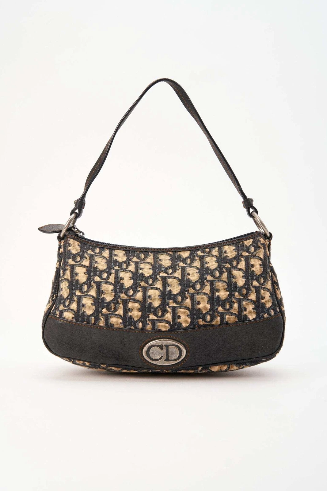 Sac à bandoulière vintage Christian Dior oblique en toile