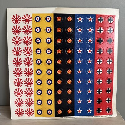 Axis & Allies 1984 Replacement Pieces - 100  Control Markers Sheet