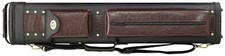 4x6 Pool Cue Case Black and Burgundy Lizard Texture
