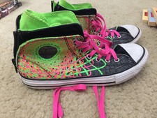 girls black converse size 4