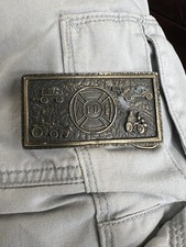 Vintage Fire Department Transportation belt buckle by Tiffany Studio NY Art Work