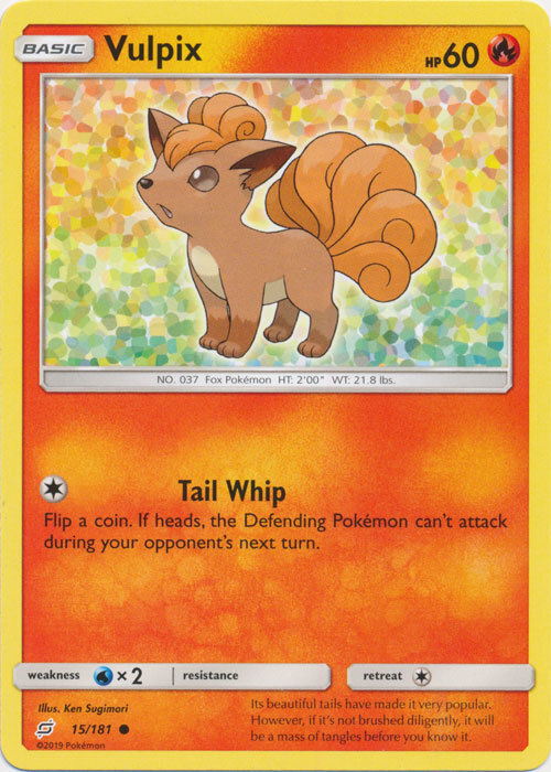 Pokemon Vulpix - 15/181 - Common NM-Mint Team Up