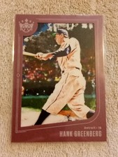 2019 HANK GREENBERG PANINI DIAMOND KINGS #2 PLUM PURPLE FRAME SP CARD PWE