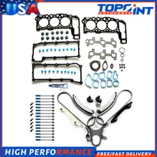 Timing Chain Kit Head Gasket Bolt Set For 02-05 Dodge Ram 1500 Jeep Liberty 3.7L