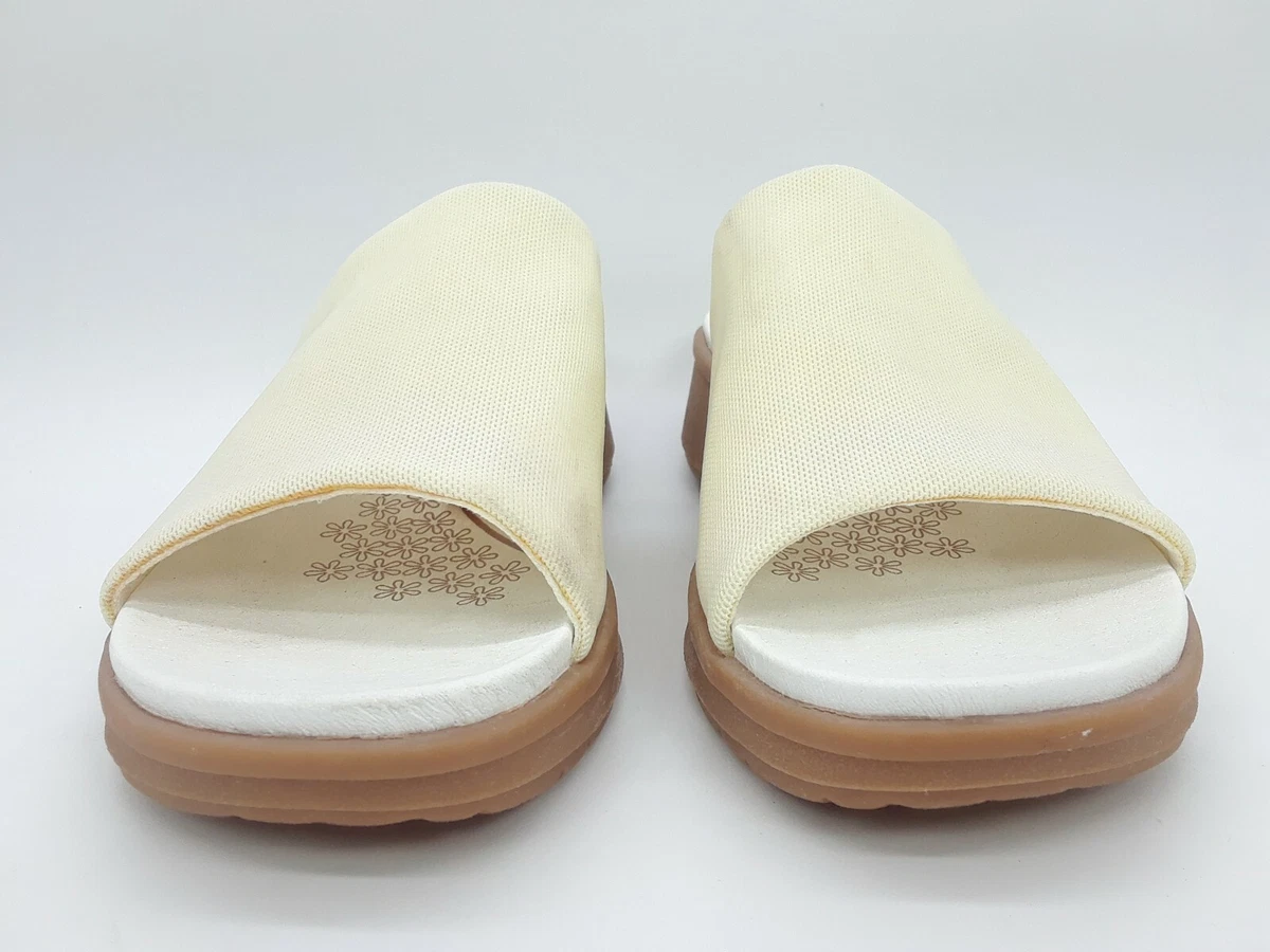 Baretraps Rebecca Women Shoes Slip On Wedge Sandals Beige Sz 5.5 M
