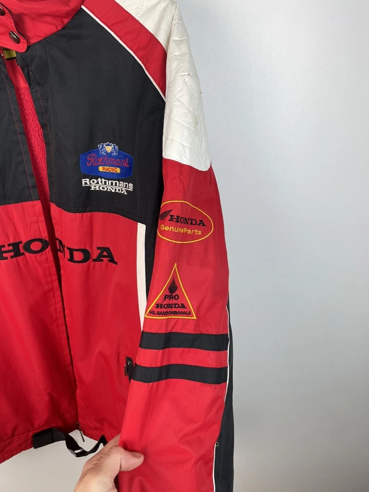 Honda Rothmans Racing Vintage Jacket Red Size XL - Image 4 of 4