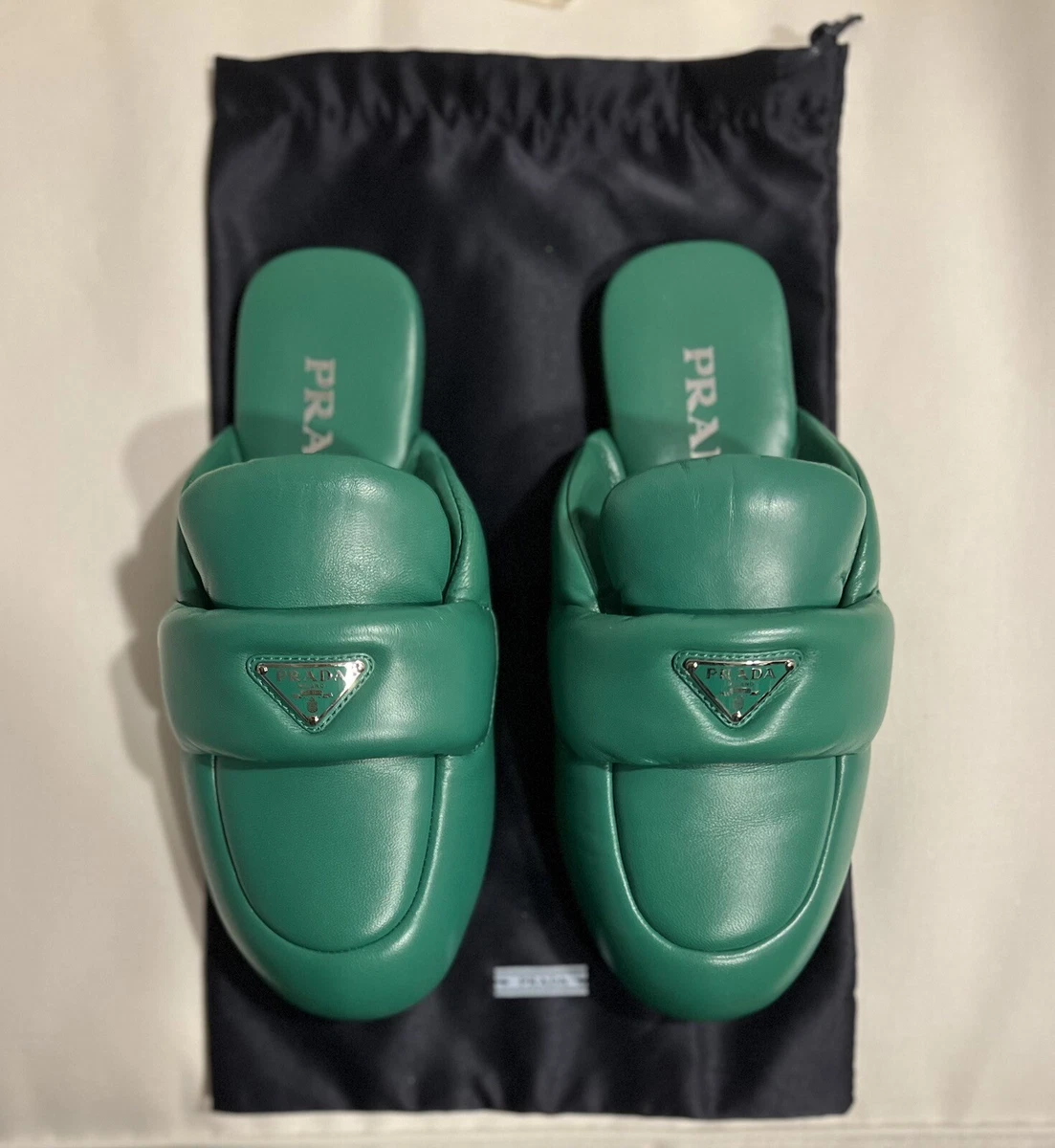 Green top prada slides