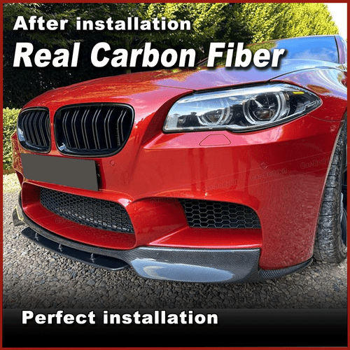 For BMW 5 Series F10 M5 Sedan 2012-16 REAL Carbon Front Bumper Lip Chin Spoiler - Bild 4 von 10