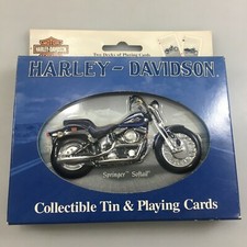 Harley-Davidson Motorcycle Springer Softail Playing Cards Set of 2 in Tin NEW