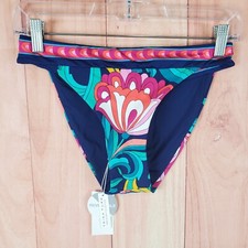 Trina Turk India Garden Banded Hipster Womens Swim Bottom 4 Multi Reversible