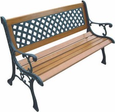 PANCHINA  panca in  ghisa e legno esterno giardino parco  arredamento esterno