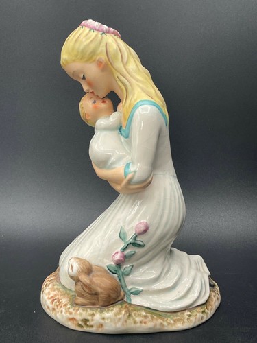 Figurina Goebel Germania Ovest Amore della Madre 1959 Mamma Bambino Coniglietto Festa della Mamma Regalo - Foto 2 di 12