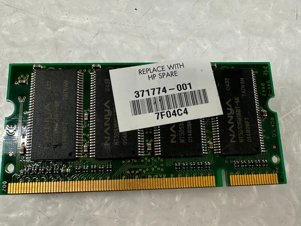 Nanya NT256D64SH8BAGM 6K 256MB DDR-333 (PC-2700) PC-2700S RAM Memory - Image 2 of 2