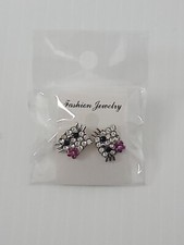 Hello Kitty Crystal Stud Earrings Lade Free Without Nickel