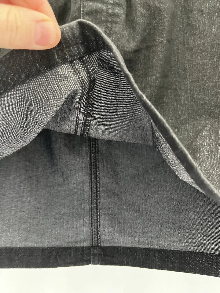 F&F Black Denim Mini Skirt Size 12 Cotton Blend - Image 4 of 4