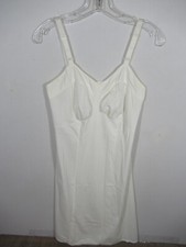 Vintage 50s 60s Isis Satin Full Dress Slip Size 36 Tall White