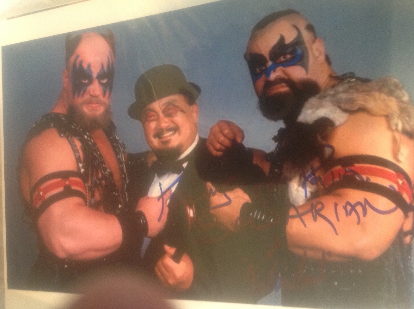 Powers Of Pain Warlord & Barbarian WWE Color 8X10 Photo PSA/DNA Quick