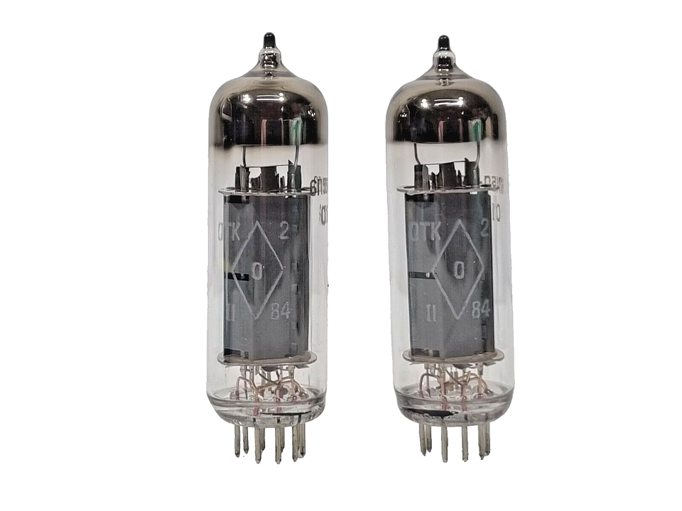 MATCHED PAIR 6P15P-EV /EL83/ SV83/ TUBES LONG LIVE/ GOLD GRID/ OTK ...