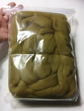 HR085-100 MOREZMORE OLIVE GREEN 100g 100% Merino Wool Roving Needle Felting
