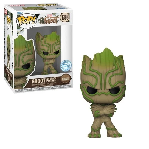 Funko Marvel 85 Years Old Groot as Black Panther Pop!