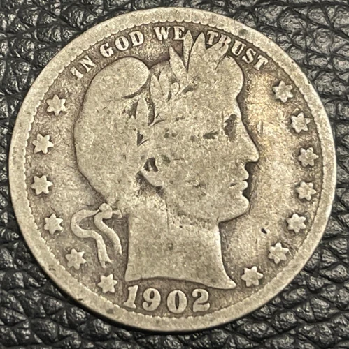 Nice Original Circulated 1902-S Barber Quarter