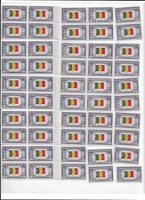 US Stamps 1943 Overrun Countries Belgium #914 mint 18 blocks of 4, 8 doubles
