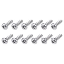 Machine Screws (M4x14mm) 20Pcs, Phillips Cross Pan Bolts 304 Stainless Steel