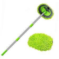 47.5" Car Wash Brush Mop Cleaning Tool with Long Handle Kit for Washing Green