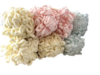 Loops & Threads Loops Boucle Plush Finger Knit Loop Yarn 7 Skeins Pastel Colors