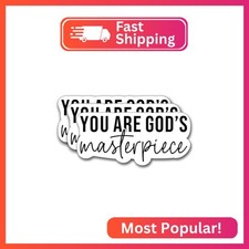3Pcs You are Gods Masterpiece Sticker, Gifts Decorate Books Laptop Phone, Wate