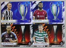 Topps Soccer 4 Card Trophy Chasers Lot - Gakpo, Youri Tielemans, Burn & More