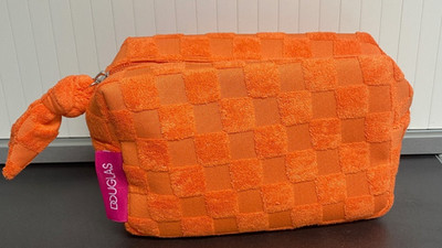 Douglas Kosmetiktasche 8 x 20 x 13 cm orange Reißverschluss neu *